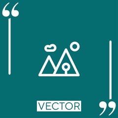 Poster - nature vector icon Linear icon. Editable stroked line