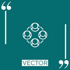 Poster - network vector icon Linear icon. Editable stroked line