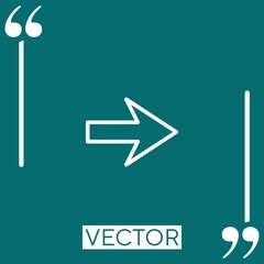 Poster - right   vector icon Linear icon. Editable stroked line