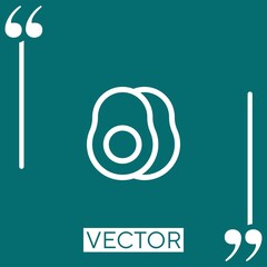 Poster - avocado vector icon Linear icon. Editable stroked line