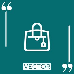 Poster - bag vector icon Linear icon. Editable stroked line