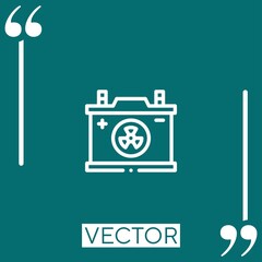 Poster - battery vector icon Linear icon. Editable stroked line