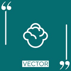 Poster - cabbage vector icon Linear icon. Editable stroked line
