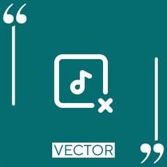 Poster - delete vector icon Linear icon. Editable stroked line
