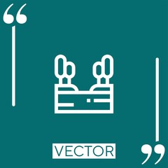 Poster - forest vector icon Linear icon. Editable stroked line