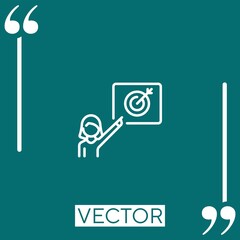 Poster - goal vector icon Linear icon. Editable stroked line