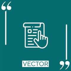 Poster - instructions vector icon Linear icon. Editable stroked line