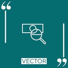 Poster - investigate vector icon Linear icon. Editable stroked line