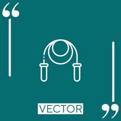 Poster - jump rope vector icon Linear icon. Editable stroked line
