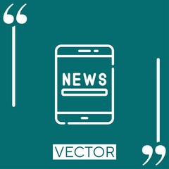 Poster - tablet vector icon Linear icon. Editable stroked line