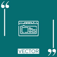 Poster - tabs vector icon Linear icon. Editable stroked line