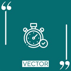 Poster - time management vector icon Linear icon. Editable stroked line