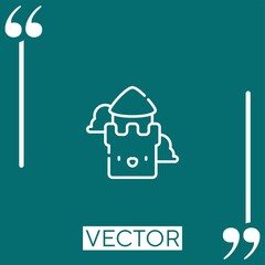 Poster - tower vector icon Linear icon. Editable stroked line