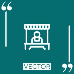 Poster - vendor vector icon Linear icon. Editable stroked line