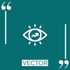 Poster - vision vector icon Linear icon. Editable stroked line