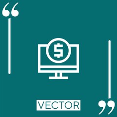Poster - economics vector icon Linear icon. Editable stroked line