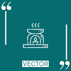 Poster - essential oil vector icon Linear icon. Editable stroked line