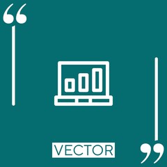 Poster - graphic vector icon Linear icon. Editable stroked line