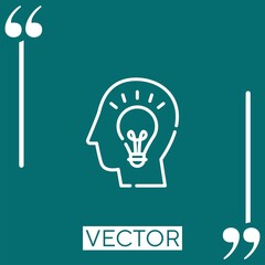 Poster - ideas vector icon Linear icon. Editable stroked line
