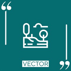 Poster - jungle vector icon Linear icon. Editable stroked line