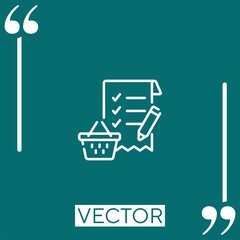 Poster - list vector icon Linear icon. Editable stroked line