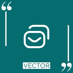 Poster - mail vector icon Linear icon. Editable stroked line