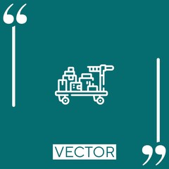 Poster - trolley vector icon Linear icon. Editable stroked line