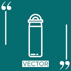 Poster - tumbler vector icon Linear icon. Editable stroked line