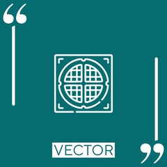 Poster - waffle vector icon Linear icon. Editable stroked line