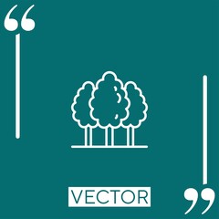 Poster - woodland vector icon Linear icon. Editable stroked line