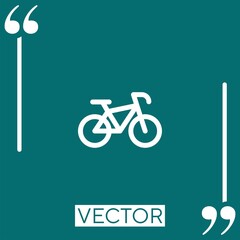 Poster - bike vector icon Linear icon. Editable stroked line