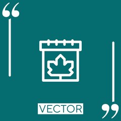 Poster - calendar vector icon Linear icon. Editable stroked line