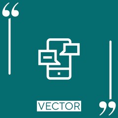 Poster - chat vector icon Linear icon. Editable stroked line