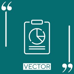 Poster - clipboard vector icon Linear icon. Editable stroked line