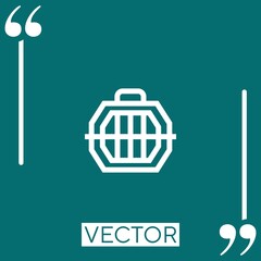 Poster - pet carrier vector icon Linear icon. Editable stroked line
