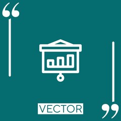 Poster - performance vector icon Linear icon. Editable stroked line