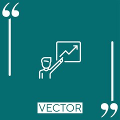 Poster - profits vector icon Linear icon. Editable stroked line