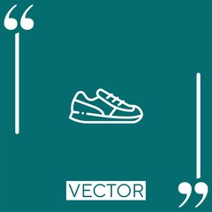 Poster - sneakers vector icon Linear icon. Editable stroked line