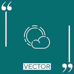 Poster - sunny vector icon Linear icon. Editable stroked line