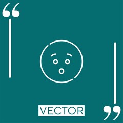 Poster - surprised   vector icon Linear icon. Editable stroked line