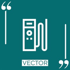 Poster - timer vector icon Linear icon. Editable stroked line