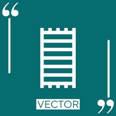 Poster - towel vector icon Linear icon. Editable stroked line