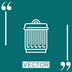 Poster - waste vector icon Linear icon. Editable stroked line