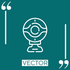 Poster - web camera vector icon Linear icon. Editable stroked line