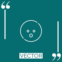 Poster - surprised vector icon Linear icon. Editable stroked line