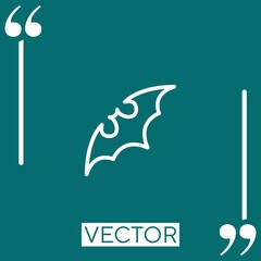 Poster - batman vector icon Linear icon. Editable stroked line