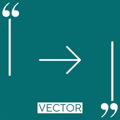 Poster - right   vector icon Linear icon. Editable stroked line