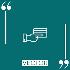 Poster - card   vector icon Linear icon. Editable stroked line