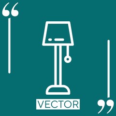 Poster - lamp   vector icon Linear icon. Editable stroked line
