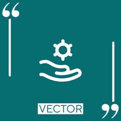 Poster - service vector icon Linear icon. Editable stroked line